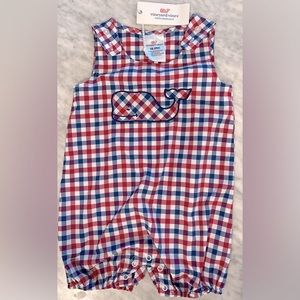 NWT Vineyard Vines Baby Boy Performance JonJon Captains Blue Plaid 18-24 Months